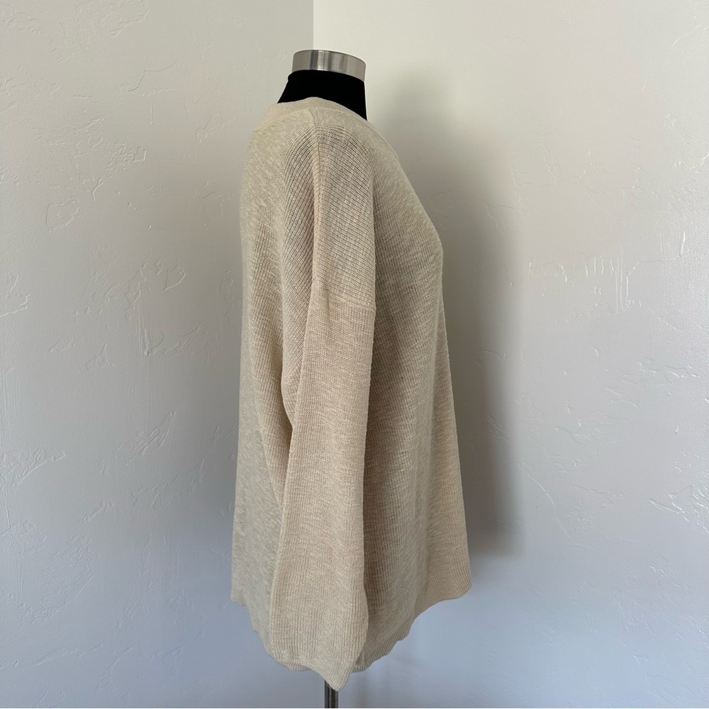 Free People Beach Tan Knit Oversize Sweater Size M - Picture 4 of 11